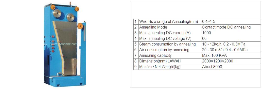 ISO 415V машина чертежа провода 3 участков промежуточная с Annealer
