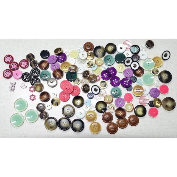 Luxury Two Hole Resin Buttons 8mm - 28mm With Imitation Shell Pattern Texture