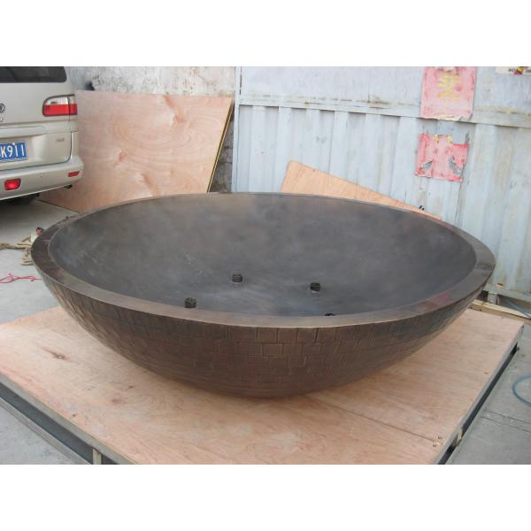 Copper Metal Garden Flowers Sculpture Water Storage Large Metal Plant Pot