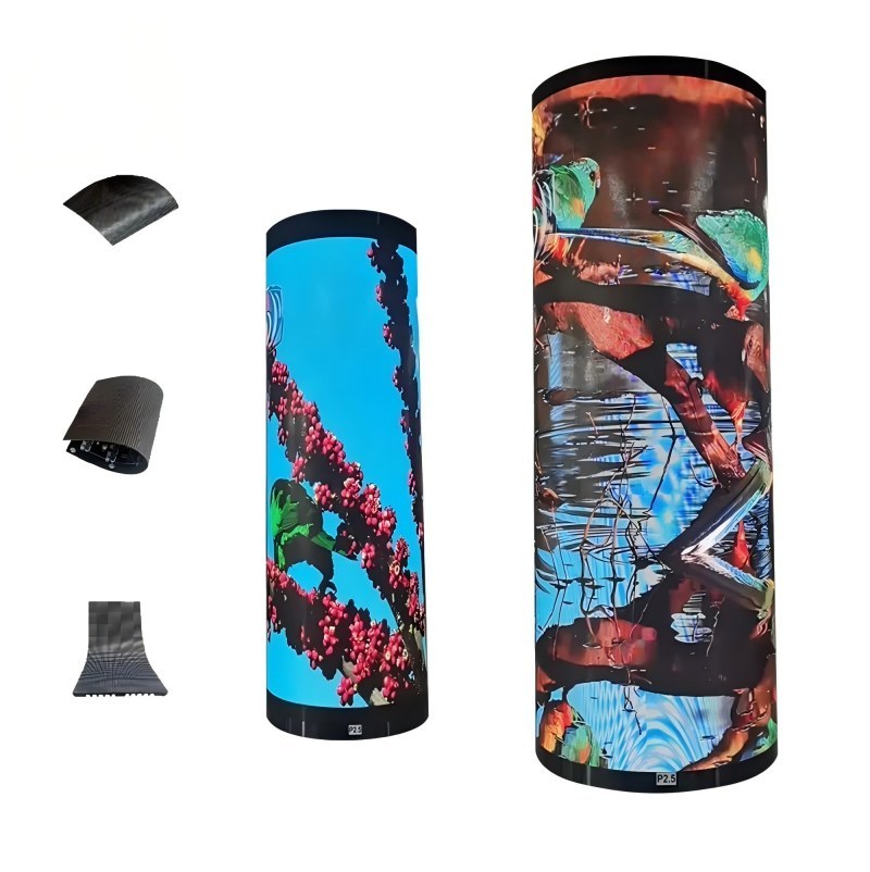 P2.6 Rollable LED Screen with 3840Hz Refresh Rate 1000 kg/m2 Load Bearing and 17Kg/m2 Weight
