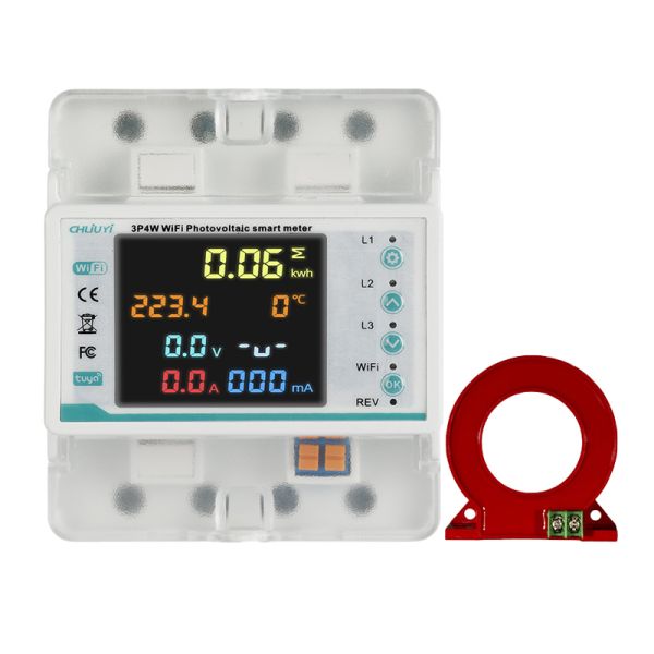 3-Phase WiFi Reclosing Protector: Tuya Smart, 10 Protections, PV Meter