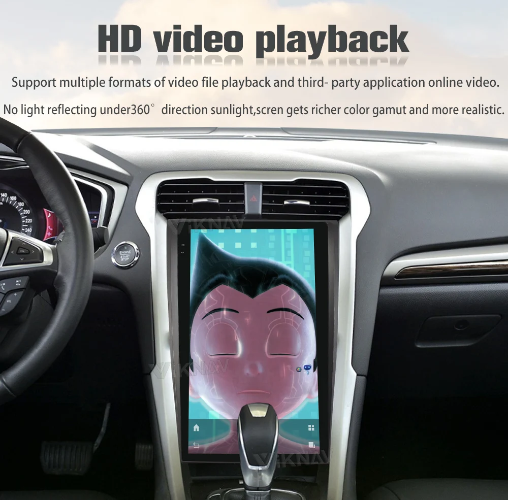 Viknav 13,6 дюйма Android Автомобильное радио Для Ford Mondeo 2013-2021 Мультимедийный проигрыватель GPS Навигационный головной блок Беспроводное Carplay