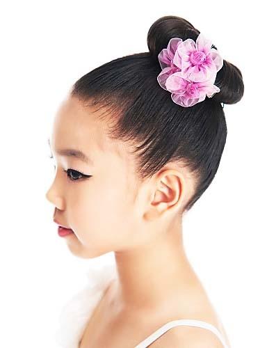 Cerise Artificial Dancing Harem Flower Head Piece Dance Accessories For Kids