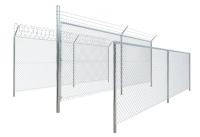 Galvanizado tecido Cyclone Wire Mesh Chain Link Fence Panel 8 Ft Para Jardim