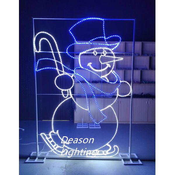 Christmas Snowman Yard Garden Decor LED Lights Display