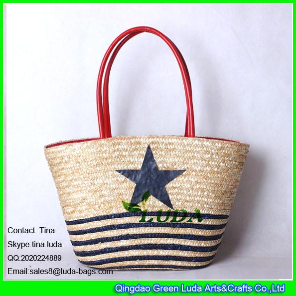LUDA 2016 china wholesale latest elegant wheat straw handbag