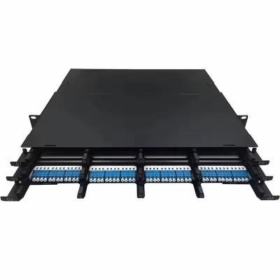 1U 144Core Simple Optical Fiber Distribution Box Patch Panel with Rack Mount Structure