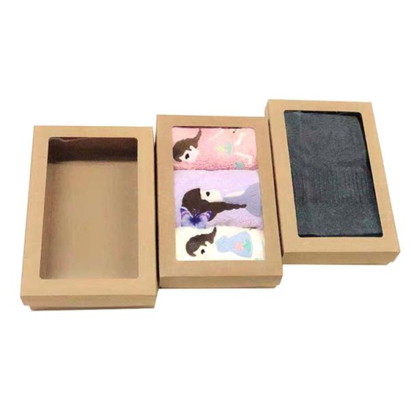 Yellow Window Box Packaging / Clothing T Shirt Packaging Box Logo Customized