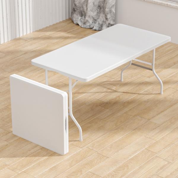 Modern Design Stock size Portable Plastic White Folding Banquet Table for Picnic Party