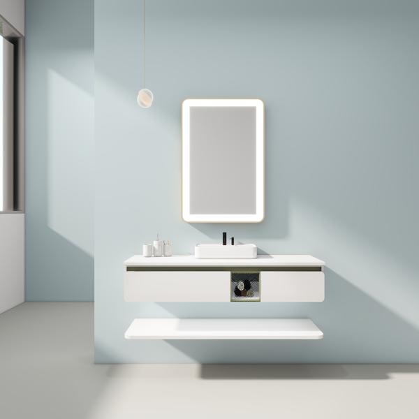 Luz de espejo de baño LED con sensor táctil inteligente Modos de color ajustables Tamaño personalizado y panel anti niebla Perfecto para baños de huéspedes de hoteles