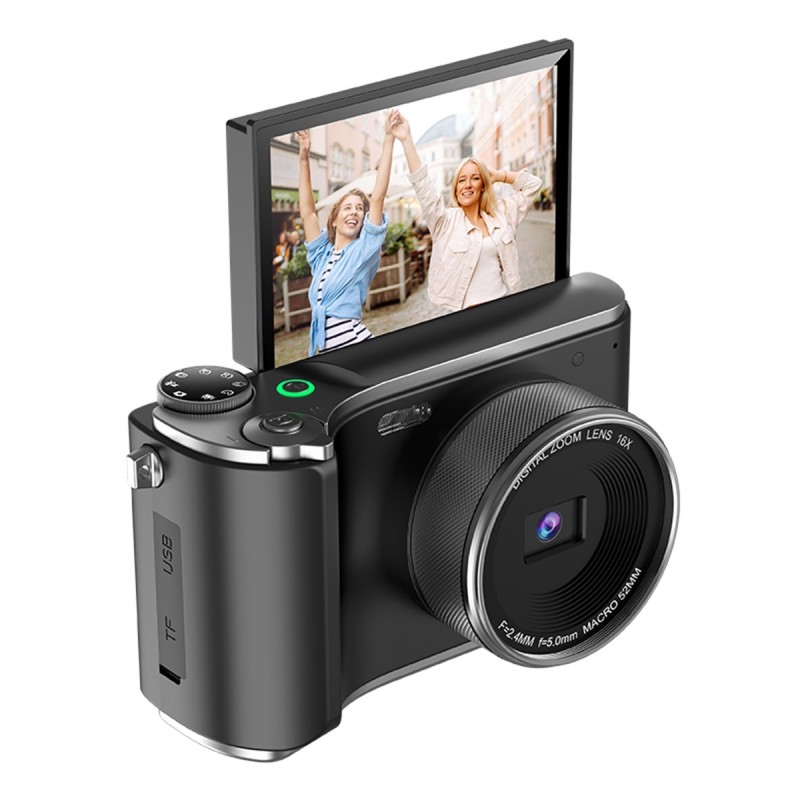 4K Vintage Digital Camera 64MP with Autofocus 16x Digital Zoom 3.0 Inch IPS Screen 1200mAh Battery for Vlog  As Christmas Gift