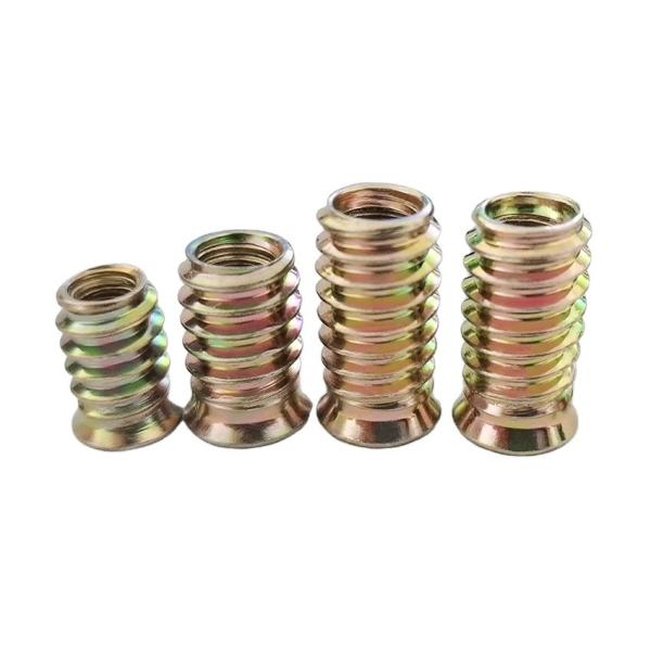 ODM Wood Rivet Nut , M6 Metric Threaded Inserts For Wood Stress Relieving