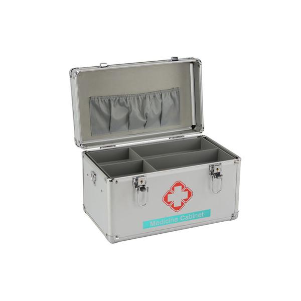Алюминиевая переносная сумка комода медицины, алюминиевая коробка бортовой аптечки