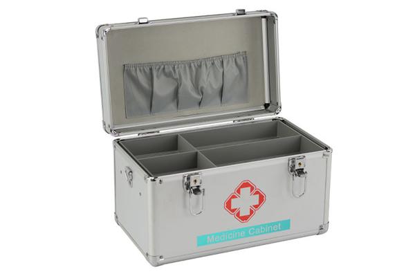 Estojo de alumínio da caixa de medicina, primeiros socorros Kit Box do alumínio