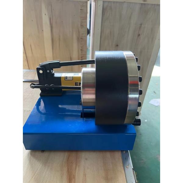 1 Inch Manual Hydraulic Hose Crimping Machine Crimping Range From 6mm To 25mm Blue Colour With 7 Dies For Hydraulic Applications