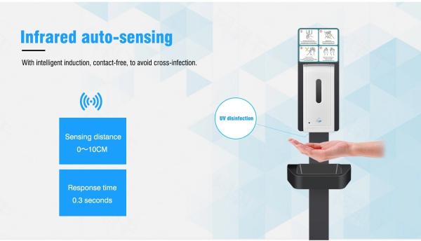 Amazon Hot Sale free standing automatic liquid soap dispenser hand sanitizer gel dispenser