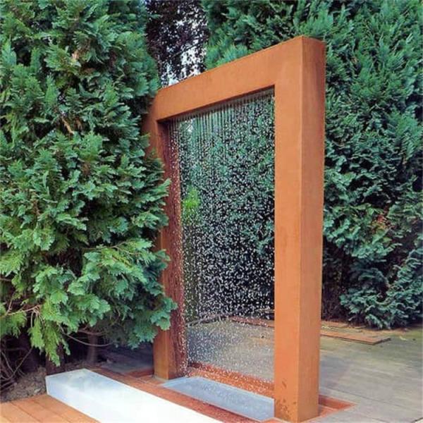 Strong Protection Vertical  Corten Steel Water Feature Art Decoration Antirust