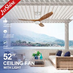 IP44 Material metálico à prova d'água ventilador de teto LED com comando remoto