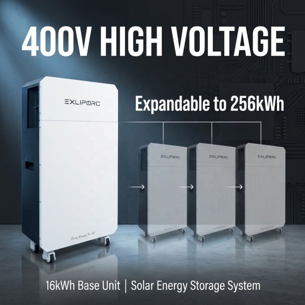 400V High Voltage Energy Storage System 16kWh Expandable to 256kWh Solar Battery