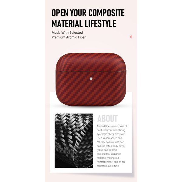 Support Wireless Charging Carbon Aramid Fiber Earphone Case for AirPods Pro 3