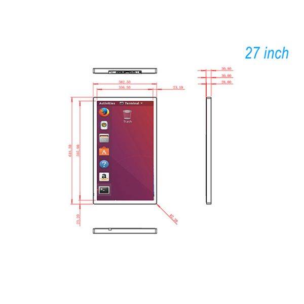 27 inch Android version efficient medical triage call screen diagnosis and treatment call digital signage kiosk