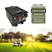 Batterie de golf à ions de lithium de 48 v, batterie de club de cyclisme en profondeur, batterie de voiture au lithium, conception légère