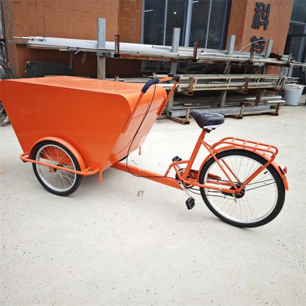 Mobile Tricycle Food Trolley Multifunctional Street Vending Bike Cart with Umbrella