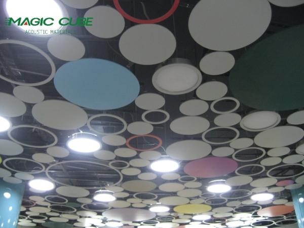 Customized 9mm Square Shape Fiberglass Ceiling Panel For Modern Design