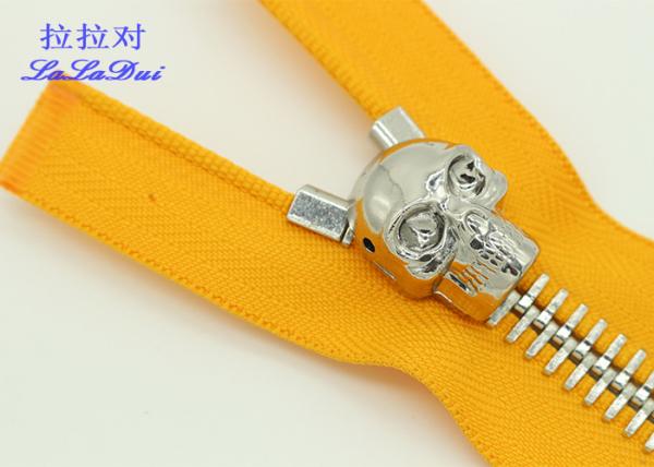 Euro Teeth Coil Separating Zipper For Sweaters , Standard Ykk Type Teeth Bottom Separating Zipper