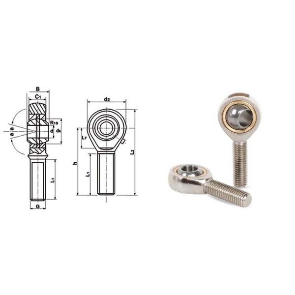 High Stability Rod End Bearing SA20T/K 20*50*103mm Plastic & Rubber Injection Machinery Bearing
