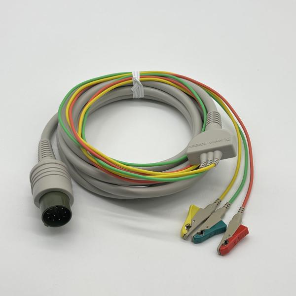 Original Nihon Kohden One-Piece Ecg Cable 3-lead Ecg lead wires K353A Clip