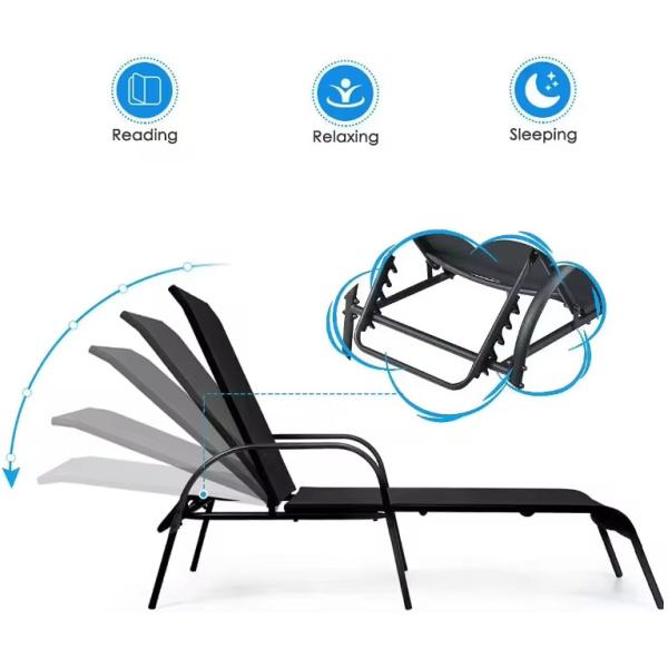 Outdoor Beach Sun Lounger with Customized Design and Foldable Feature