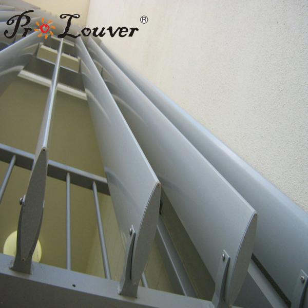 Architectural Exterior Aerofoil Sun Louver, Aerofoil Outdoor Aluminum Louver