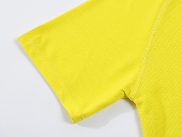Poliéster 100% feito sob encomenda da aptidão do t-shirt de Logo Hot Selling Gym que corre camisas amarelas dos esportes T dos homens de secagem rápidos do Sportswear