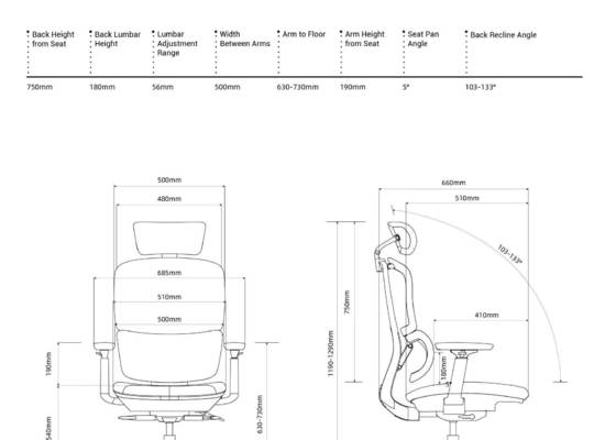 H2 Ergonomic Office Chair with 4.0 Dual-Back Design for Dynamic Spinal Support and Multiple Size Options