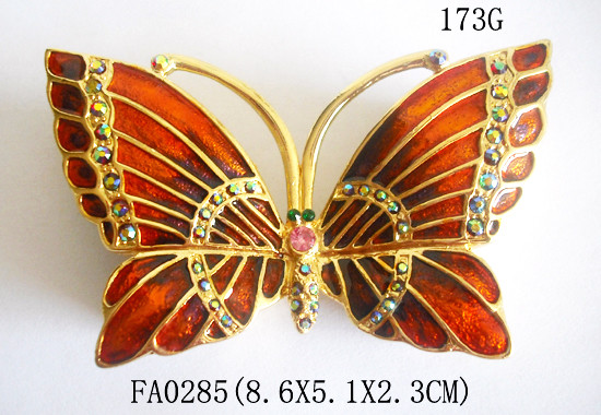 Hot sale cute butterfly shape jewelry box custom portable nice jewelry box