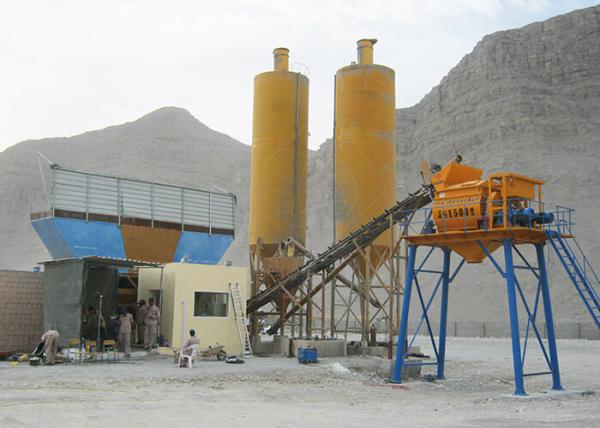 Belt Type Hzs90 Fixed Ready Mix Concrete Plant Stabilized Soil Dry Mixing Plant