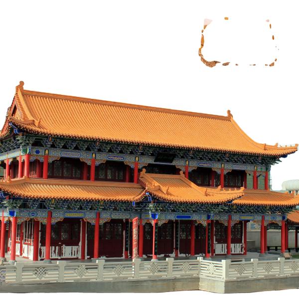 Черепицы желтого виска украшения крыши китайского керамические