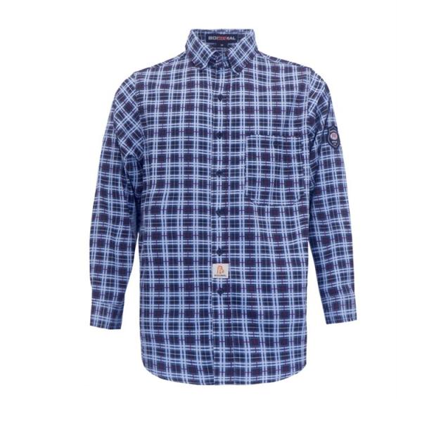 Hrc2 Cfr Plaid En11612 Fire Retardant Work Shirt Cotton Light Weight