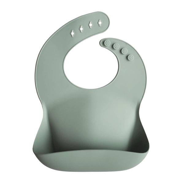 Molding In One Uneasy To Break Silicone Feeding Bibs With Wide Capacity