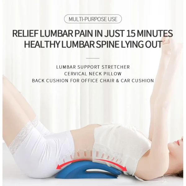 Home Therapy Back Pain Relief Traction Pillow Lumbar Traction Back Stretcher With Cushion