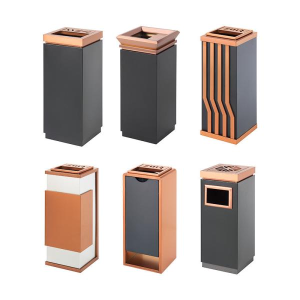 2024 the New Listed Lobby Bin Office High-grade Classical Royal Seat Ash Bucket Waste Bin Stainless Steel Hotel Trash Can