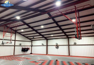 Anticorrosion Paint Prefabricated Steel Structure Indoor Basketball Stadium / Rugby Stadium