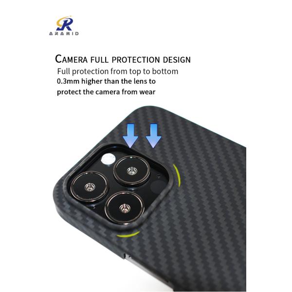 Случай телефона волокна Aramid панцыря доказательства грязи на iPhone 13 Pro Макс