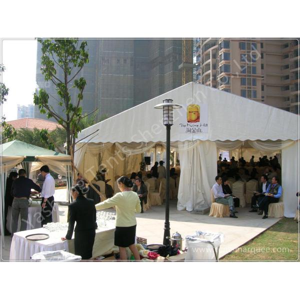 Outdoor Aluminum Structure White Event Tents With Double Wing Glass Door