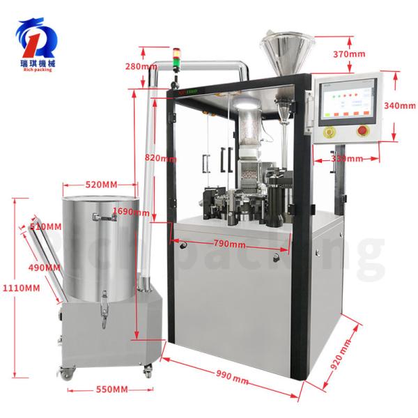 90000 Pcs/H High Productivity Hard Gel Capsule Filler Machine For Sticky Material
