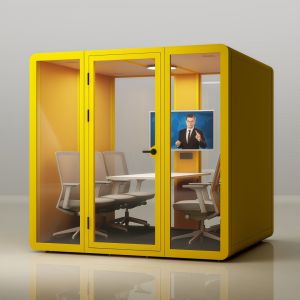 STC35dB Soundproof Booth with Fully Enclosed Design and Ventilation System for Office and Meeting Pod