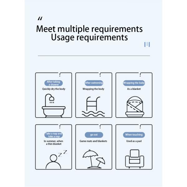 Cotton gauze baby bath towel newborn blanket cover suitable for any season's baby blanket cover