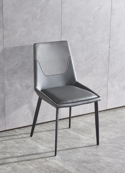 Spira Twist Pattern Italian Style Dining Chairs Intrigue Grey PU Leather