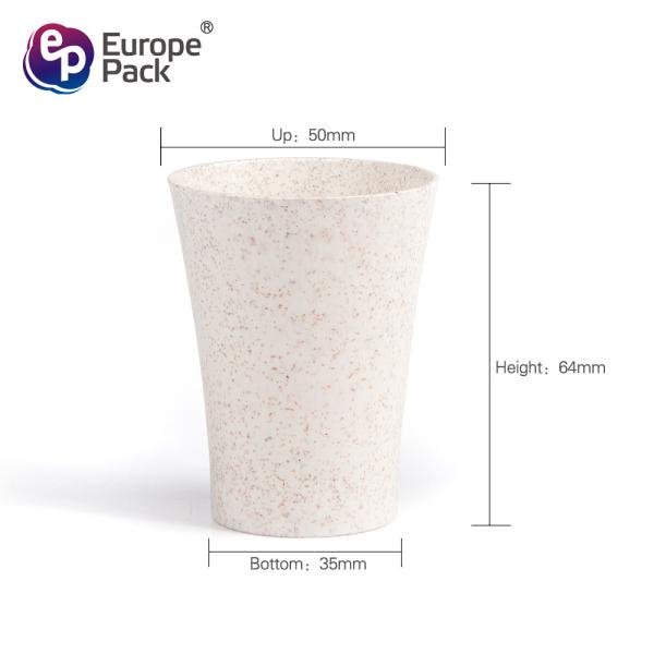 2019 EPK new products wheat PP 70ml biodegradable plastic wine glass